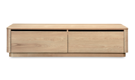 Round Off Coffee Table Natural Oak by Moe's Home at Eve Furniture