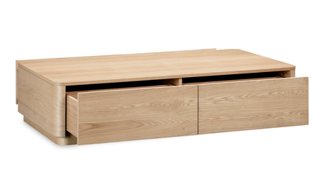 Round Off Coffee Table Natural Oak by Moe's Home at Eve Furniture