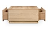 Round Off Coffee Table Natural Oak by Moe's Home at Eve Furniture