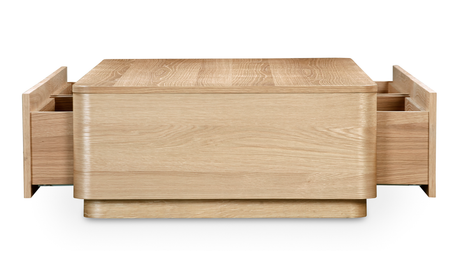 Round Off Coffee Table Natural Oak by Moe's Home at Eve Furniture