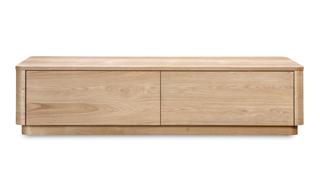 Round Off Coffee Table Natural Oak by Moe's Home at Eve Furniture