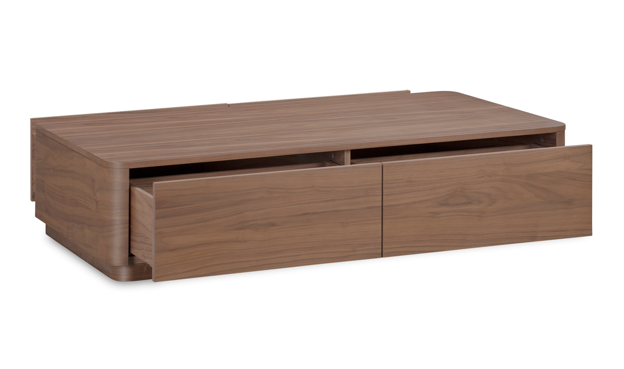 Round Off Coffee Table Walnut Brown by Moe's Home at Eve Furniture