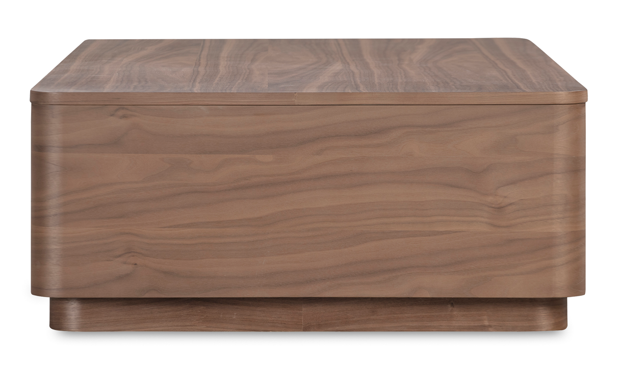 Round Off Coffee Table Walnut Brown by Moe's Home at Eve Furniture