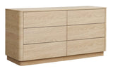 Round Off Dresser Light Oak Brown by Moe's Home at Eve Furniture