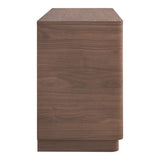 Round Off Dresser Walnut Brown by Moe's Home at Eve Furniture