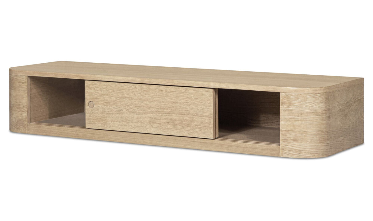 Round Off Floating Console Table Natural by Moe's Home at Eve Furniture