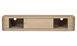 Round Off Floating Console Table Natural by Moe's Home at Eve Furniture