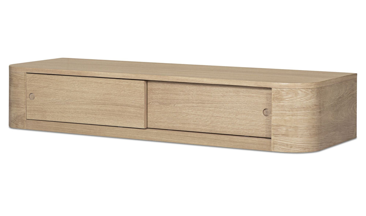 Round Off Floating Console Table Natural by Moe's Home at Eve Furniture