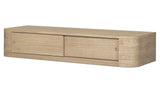 Round Off Floating Console Table Natural by Moe's Home at Eve Furniture