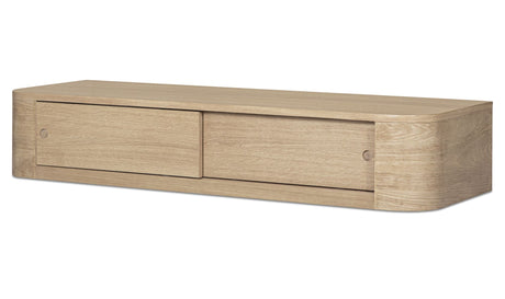 Round Off Floating Console Table Natural by Moe's Home at Eve Furniture