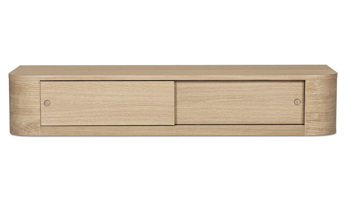 Round Off Floating Console Table Natural by Moe's Home at Eve Furniture
