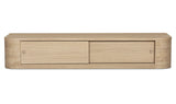 Round Off Floating Console Table Natural by Moe's Home at Eve Furniture