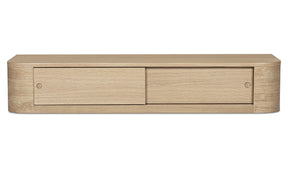 Round Off Floating Console Table Natural by Moe's Home at Eve Furniture