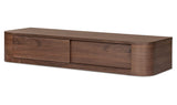 Round Off Floating Console Table Walnut by Moe's Home at Eve Furniture