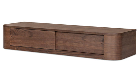 Round Off Floating Console Table Walnut by Moe's Home at Eve Furniture