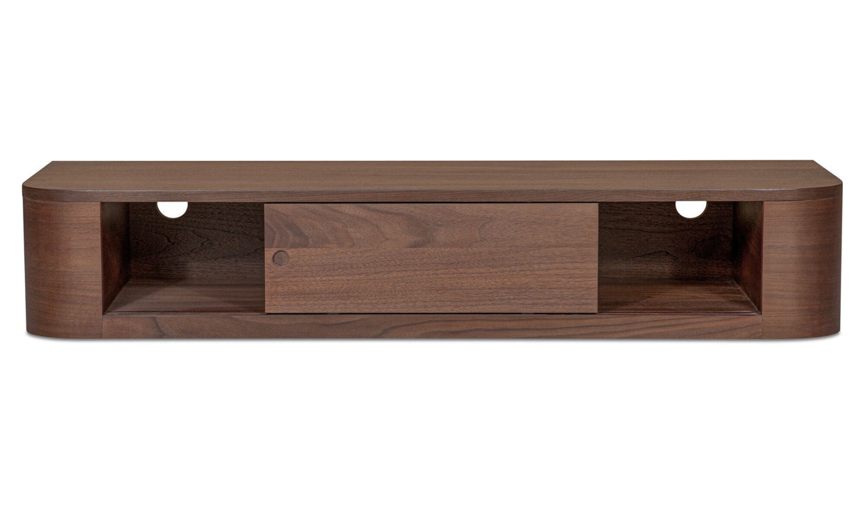 Round Off Floating Console Table Walnut by Moe's Home at Eve Furniture
