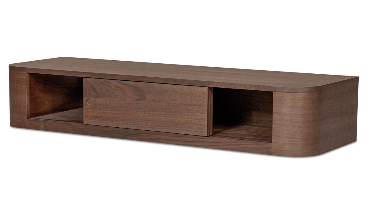 Round Off Floating Console Table Walnut by Moe's Home at Eve Furniture