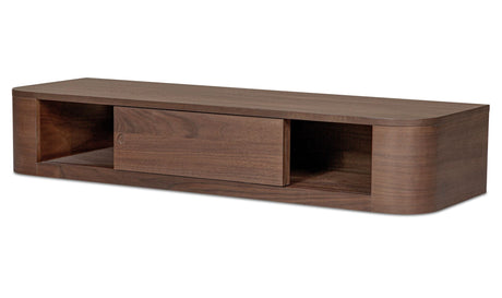 Round Off Floating Console Table Walnut by Moe's Home at Eve Furniture