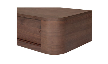 Round Off Floating Console Table Walnut by Moe's Home at Eve Furniture