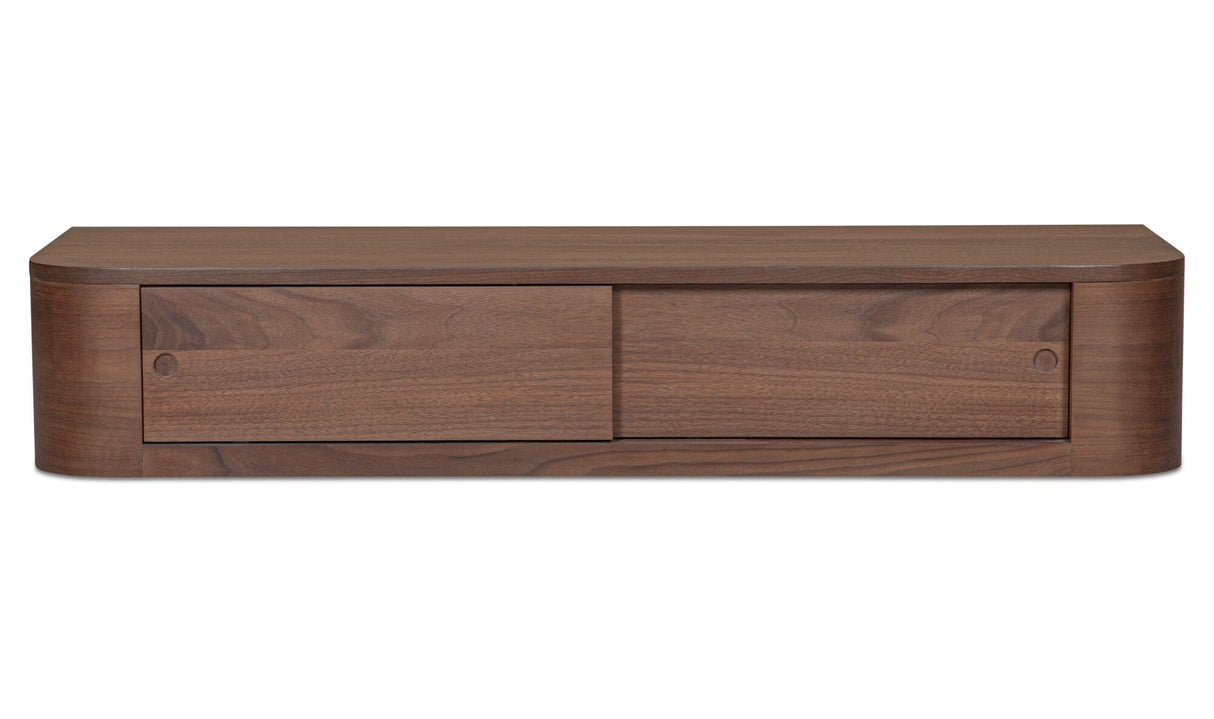 Round Off Floating Console Table Walnut by Moe's Home at Eve Furniture