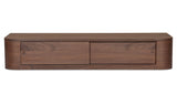 Round Off Floating Console Table Walnut by Moe's Home at Eve Furniture