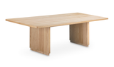 Round Off Large Dining Table Natural Oak by Moe's Home at Eve Furniture