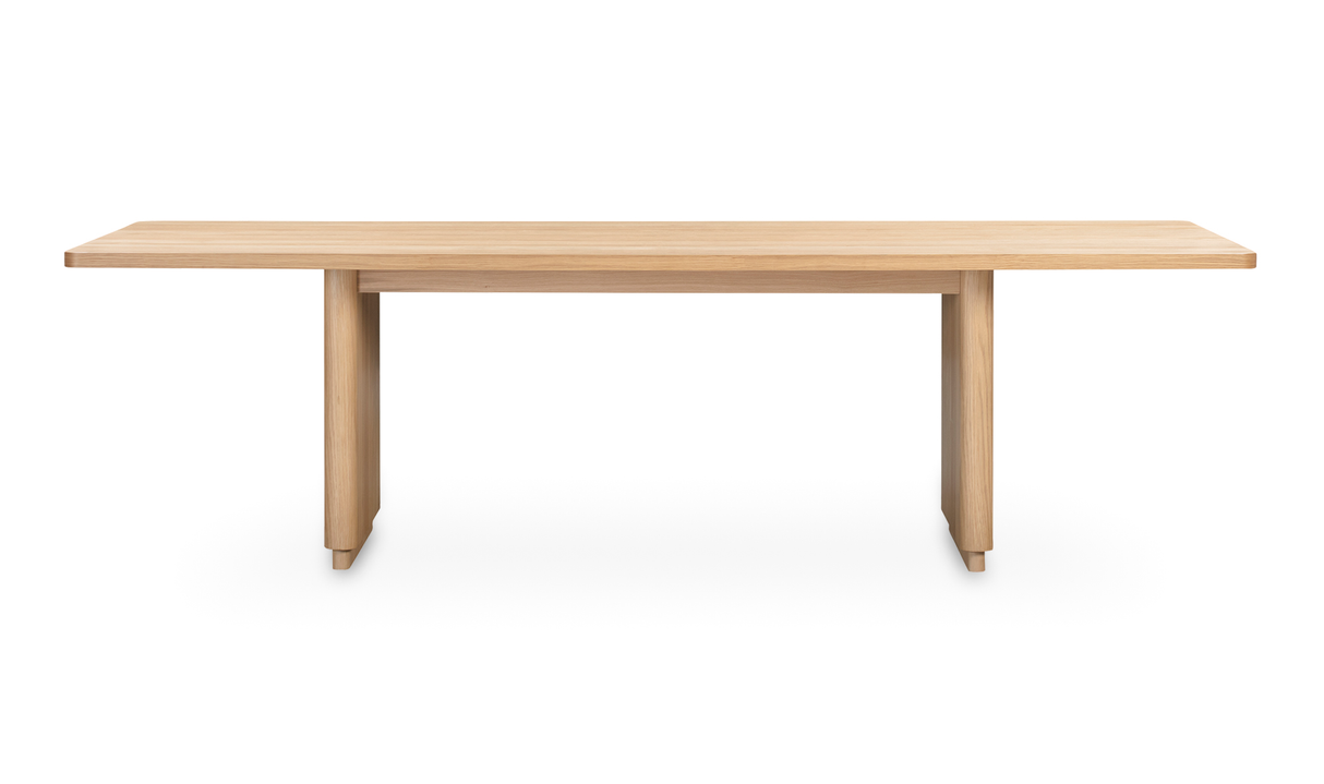 Round Off Large Dining Table Natural Oak by Moe's Home at Eve Furniture