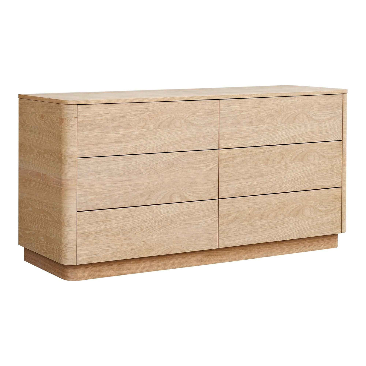 Round Off Light Oak Brown Dresser by Moe's Home at Eve Furniture
