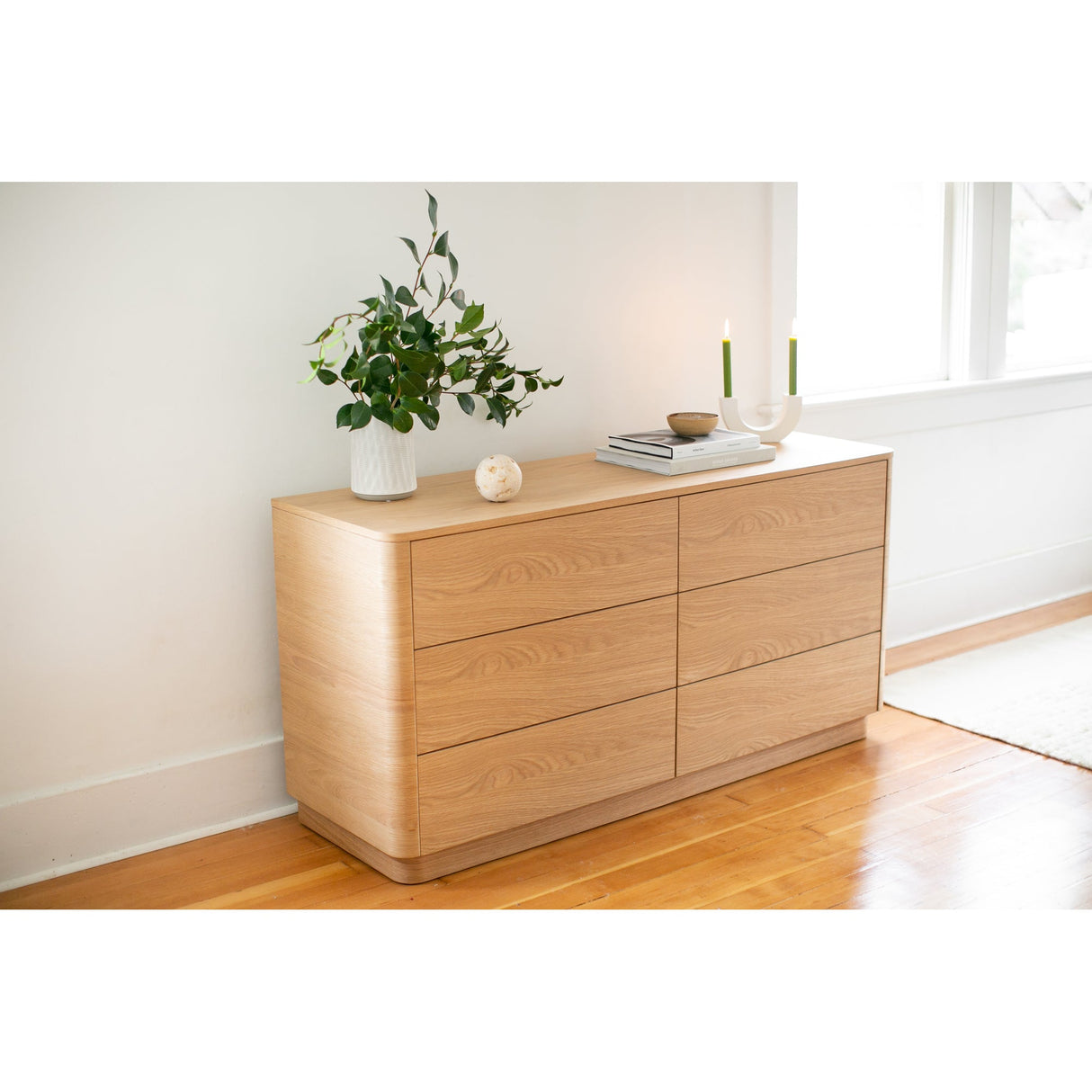 Round Off Light Oak Brown Dresser by Moe's Home at Eve Furniture