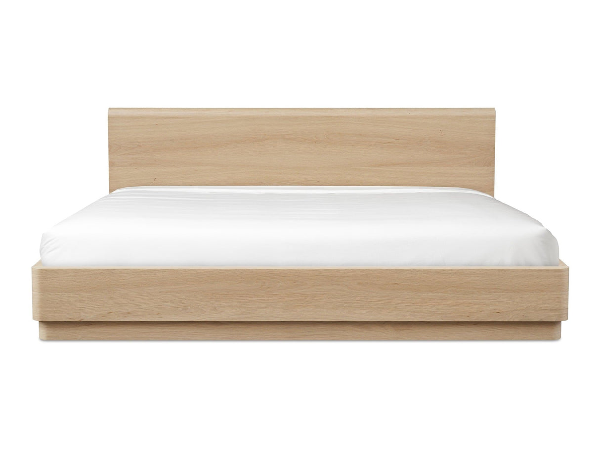 Round Off Light Oak Brown King Bed by MOES at Eve Furniture