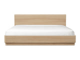 Round Off Light Oak Brown King Bed by MOES at Eve Furniture