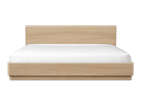 Round Off Light Oak Brown King Bed by MOES at Eve Furniture