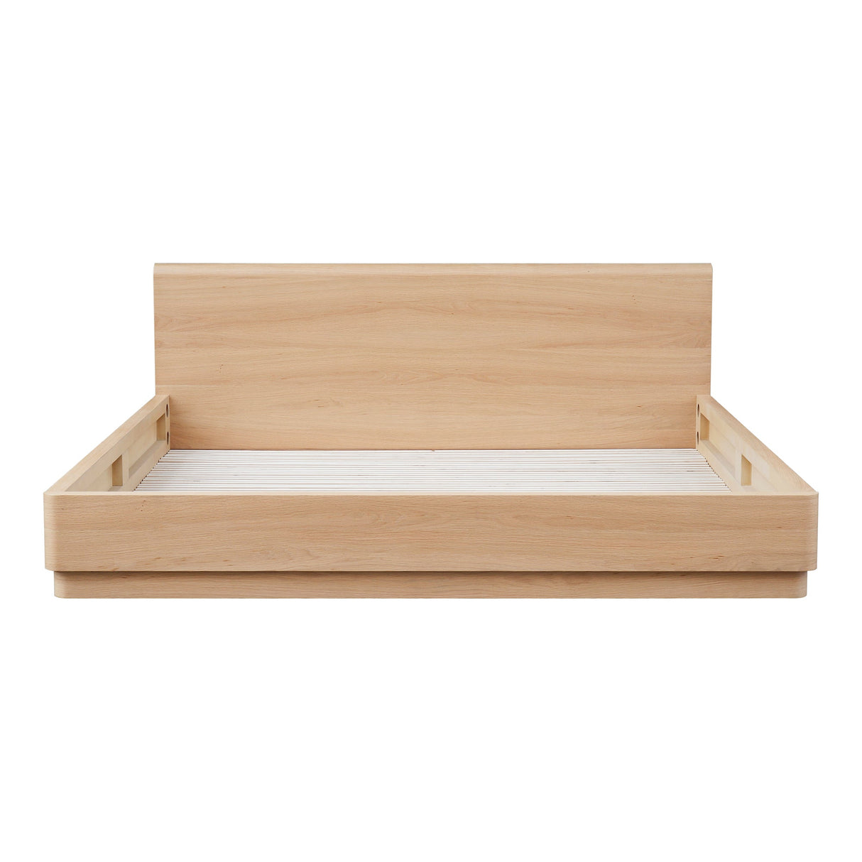 Round Off Light Oak Brown King Bed by MOES at Eve Furniture