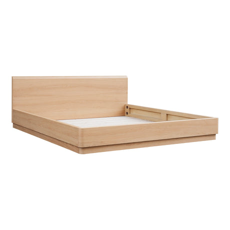 Round Off Light Oak Brown King Bed by MOES at Eve Furniture