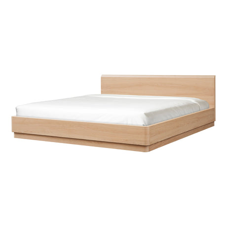 Round Off Light Oak Brown King Bed by MOES at Eve Furniture