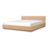 Round Off Light Oak Brown King Bed by Moe's Home at Eve Furniture