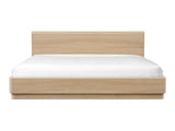 Round Off Light Oak Brown Queen Bed by Moe's Home at Eve Furniture