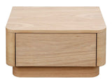 Round Off Light Oak Brown Small Nightstand