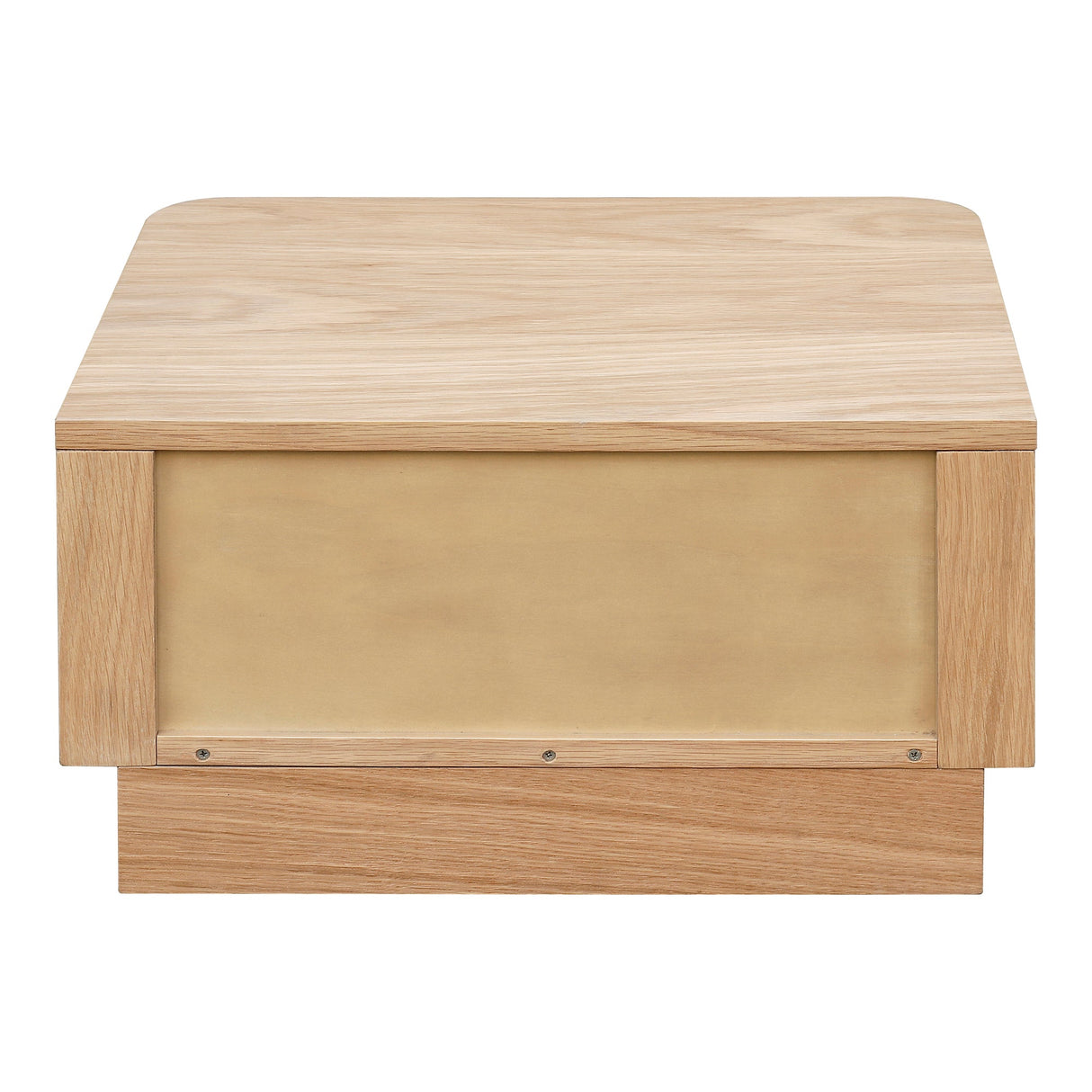 Round Off Light Oak Brown Small Nightstand by Moe's Home at Eve Furniture