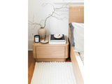 Round Off Light Oak Brown Small Nightstand