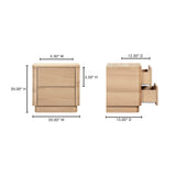 Round Off Natural Oak Tall Nightstand by Moe's Home at Eve Furniture