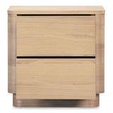 Round Off Natural Oak Tall Nightstand by Moe's Home at Eve Furniture