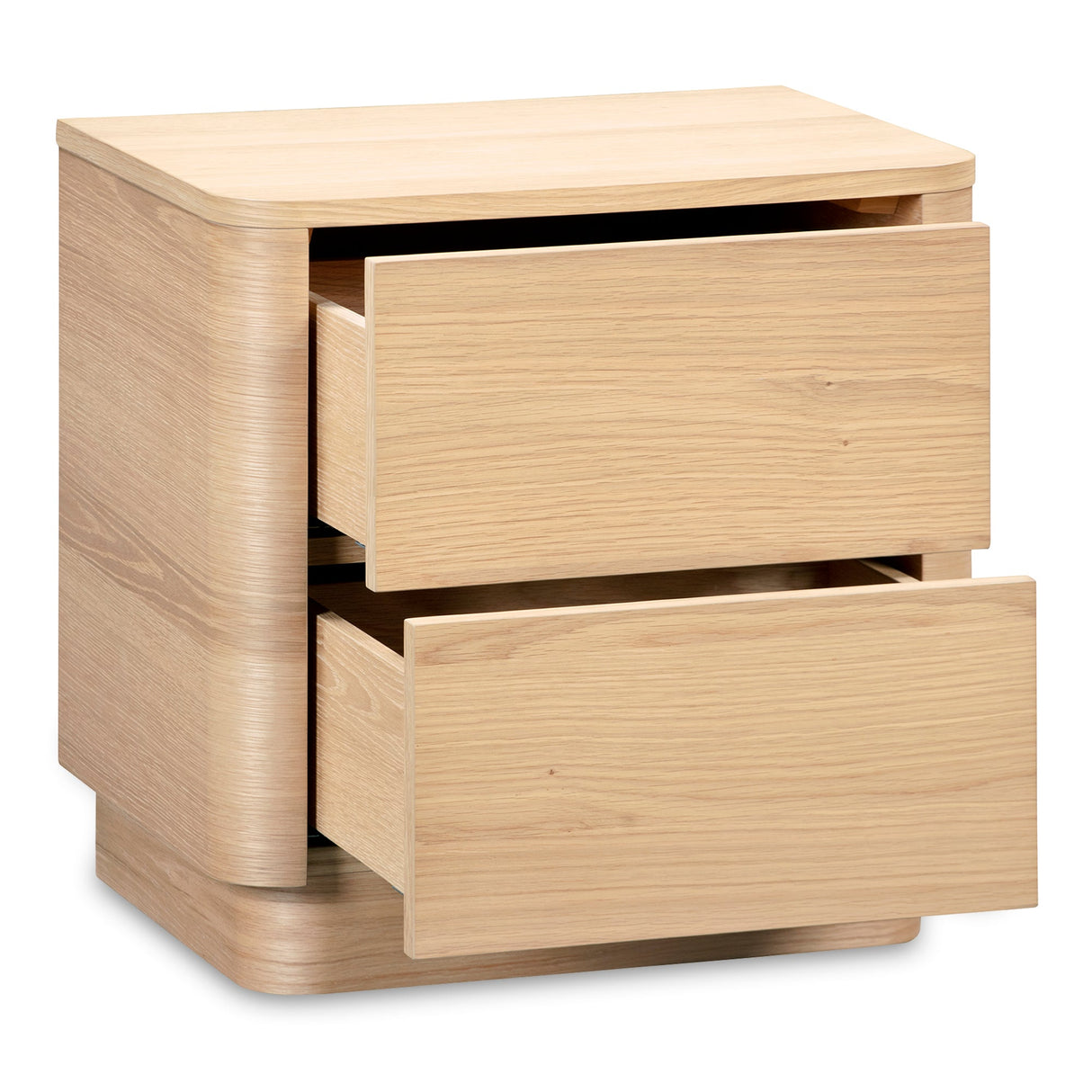 Round Off Natural Oak Tall Nightstand by Moe's Home at Eve Furniture