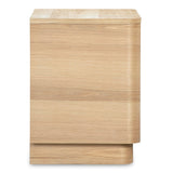 Round Off Natural Oak Tall Nightstand by Moe's Home at Eve Furniture