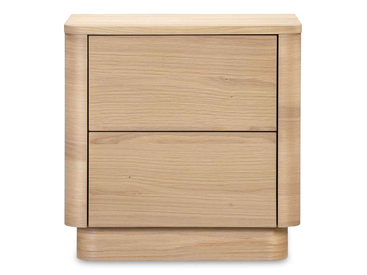 Round Off Natural Oak Tall Nightstand by Moe's Home at Eve Furniture