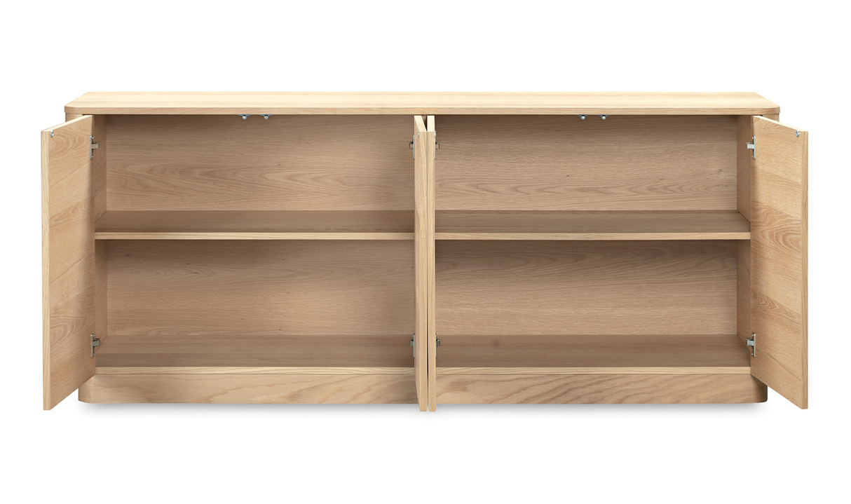 Round Off Sideboard Natural Oak by Moe's Home at Eve Furniture
