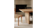 Round Off Small Dining Table Natural Oak by Moe's Home at Eve Furniture