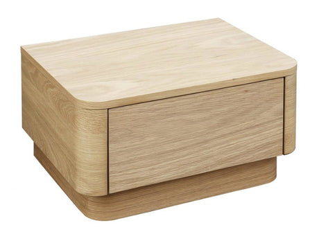 Round Off Small Nightstand Light Oak Brown by Moe's Home at Eve Furniture