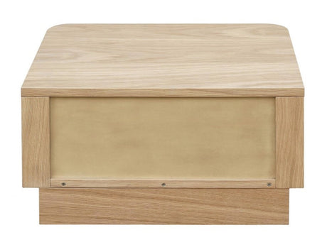 Round Off Small Nightstand Light Oak Brown by Moe's Home at Eve Furniture