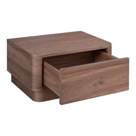 Round Off Small Nightstand Walnut by Moe's Home at Eve Furniture